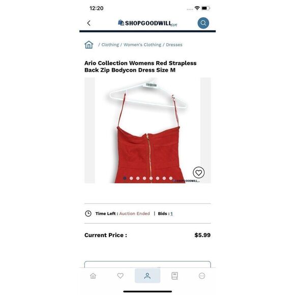 Ario Collection Red Strapless Back Zipp Bodycon Size medium - Picture 10 of 15